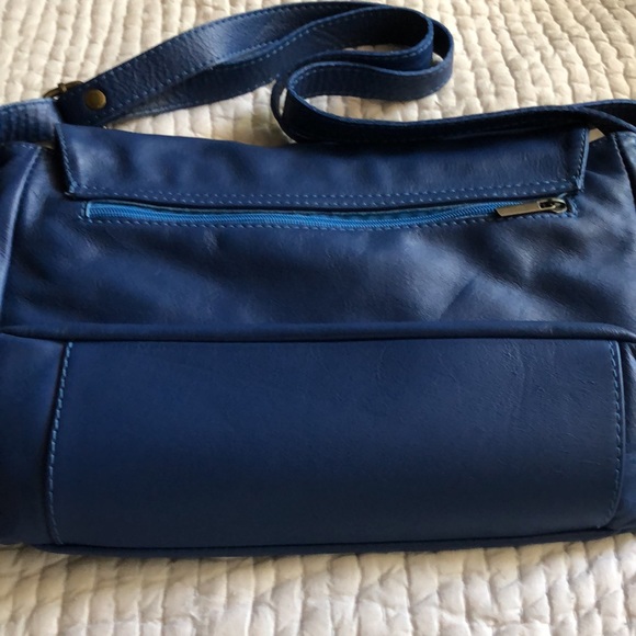 Anoki Paris Blue Leather Crossbody Bag - Picture 7 of 13